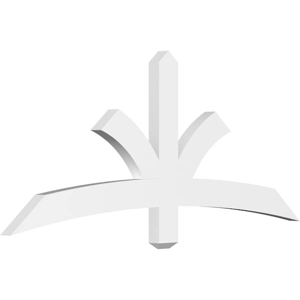 Ekena Millwork Davenport Architectural Grade PVC Gable Bracket, 60"W x 25"H x 2"D x 4"F, 10/12 Pitch GBP060X25X0204DAV00 - main